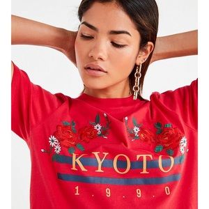 red urban outfitters Kyoto t-shirt